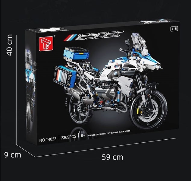 1:5 Scale 2369pcs Lego style R1250GS adventure bike Model builder set Carousel 9