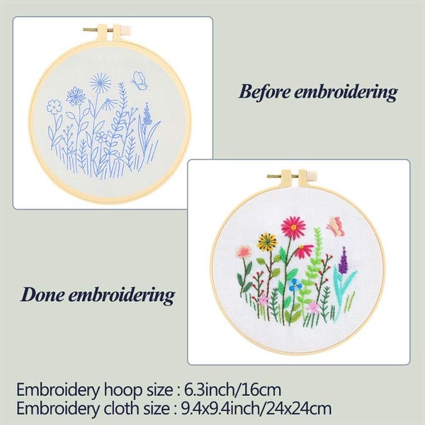 3 Sets Embroidery Starter Kit62864734503811112