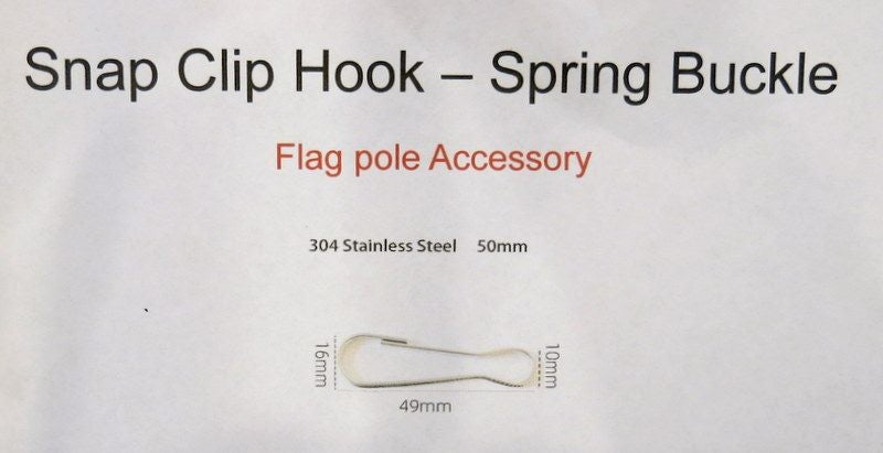 Flag Connectors - Stainless Clips & Galv Rope Crimps - Lanyard 'Fasteners # 2 Carousel 2