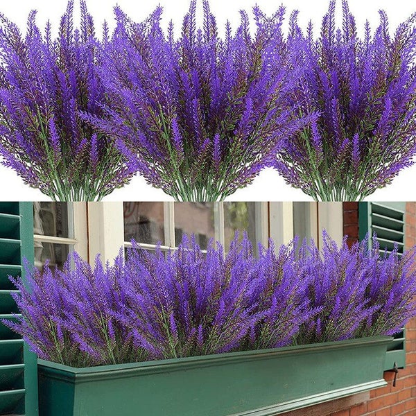 5Pcs Artificial Lavender Fake Flower Wedding Romantic Provence Decor Carousel 2