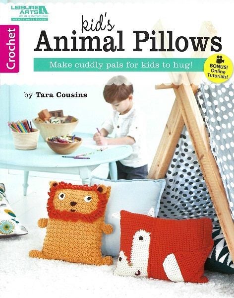 Kids Animal Pillows - Crochet Pattern Book Carousel 1
