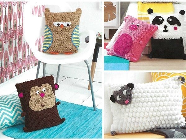 Kids Animal Pillows - Crochet Pattern Book Carousel 2