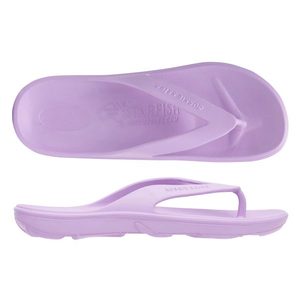 Aussie Soles Starfish 2.0 Medium Arch Thongs - Lilac Carousel 1