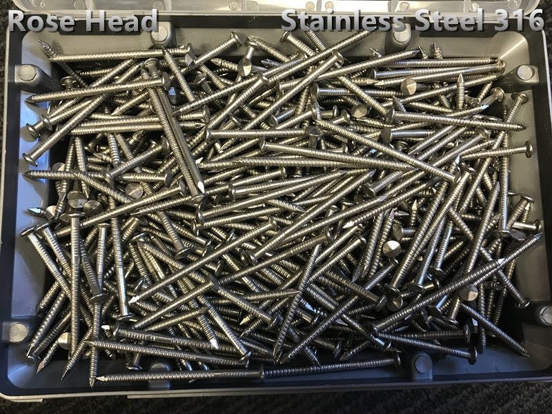 100mm Stainless Steel Rose Head Nails 2KG Carousel 1