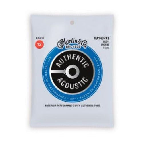 Martin - Authentic Acoustic Strings 3 Pack - Light 12/54 Carousel 1