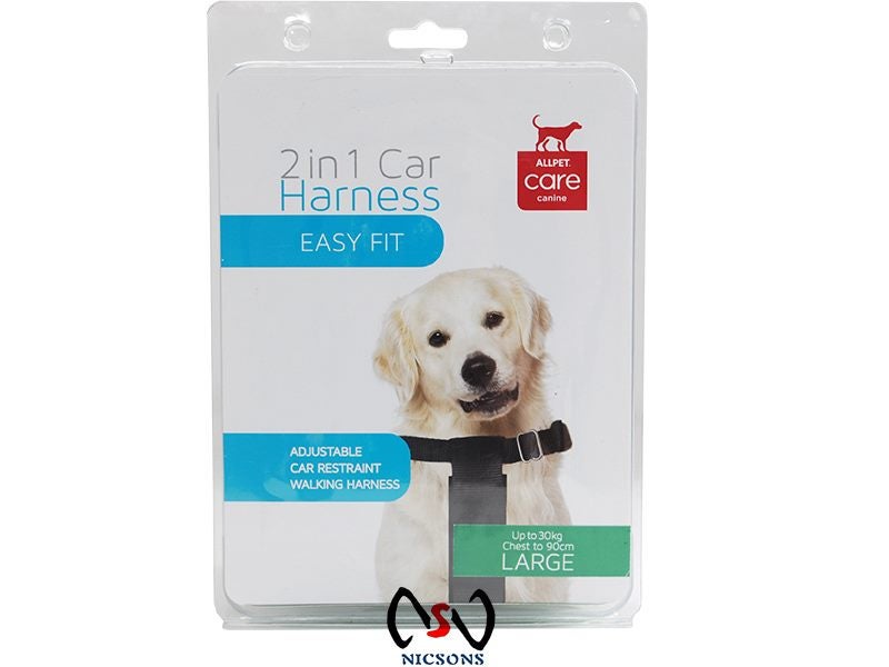 ALLPET CARE CANINE 2 in 1 Dog Car Harness - Large - Up to 30kg Carousel 1