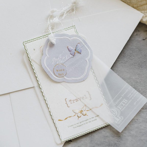 Butterfly Memo Pads Embossed Material Paper Junk Journal diary Carousel 7