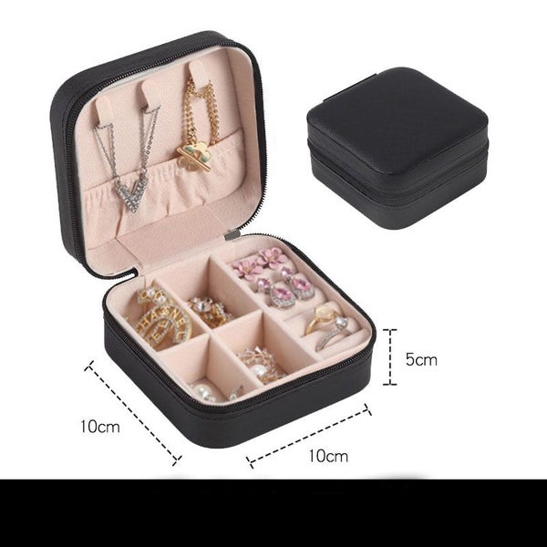 PU Portable Jewelry Box Jewelry Organizer Display Travel Jewelry Carousel 1