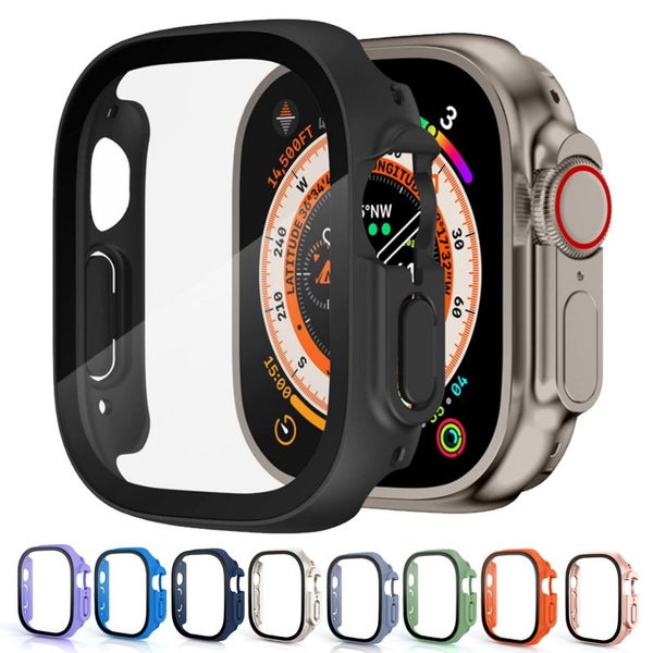 Tempered Glass Case for Apple Watch Ultra 49mm Cover Built-in Screen Carousel 2