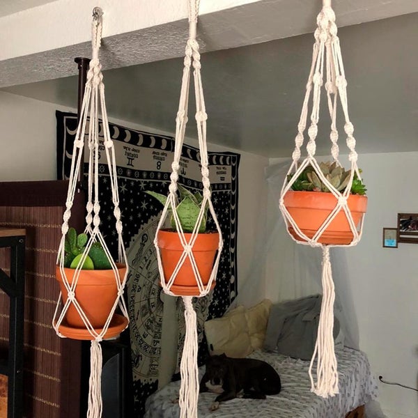 Macrame Handmade Plant Hanger Baskets Flower Pots Holder Carousel 2