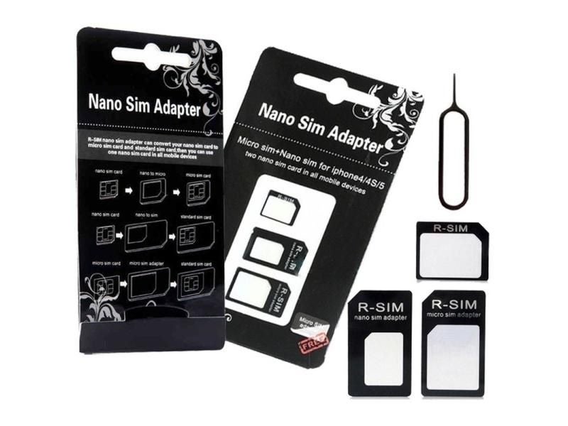 Black Nano SIM To Micro SIM Adapter Converter Set For Phone Accessories Carousel 1