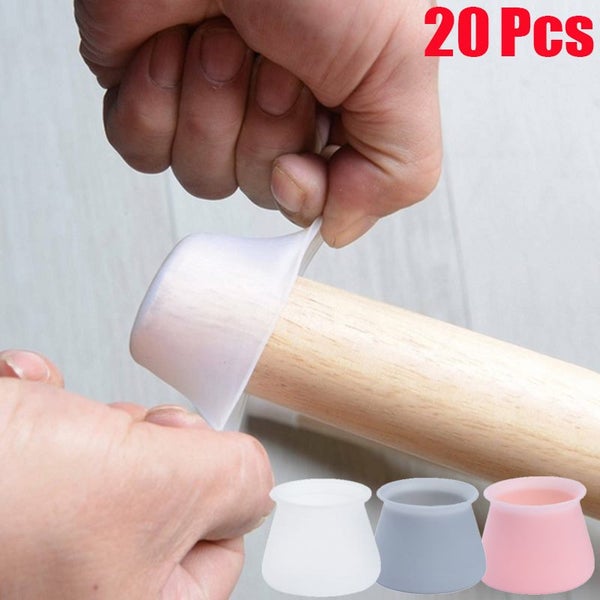 20Pcs PVC Furniture Legs Protection Cover Table Feet Pad Floor Carousel 2