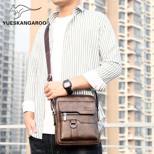 Man Bags Leather Shoulder Bag For Men Business Messenger Crossbody Carousel 6