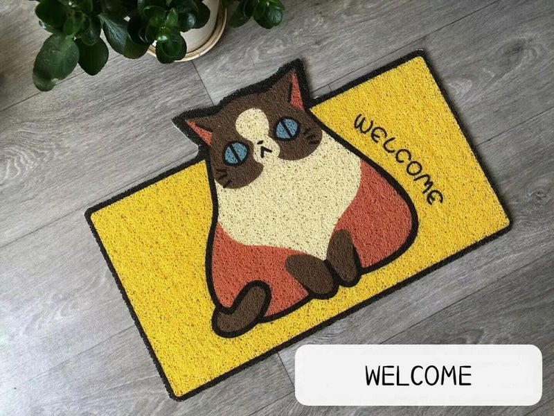 40x60cm Welcome Doormat Entrance Hallway Rectangle Printed Non-Slip Carousel 1