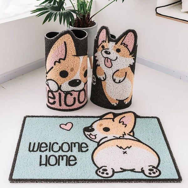 40x60cm Welcome Doormat Entrance Hallway Rectangle Printed Non-Slip Carousel 7