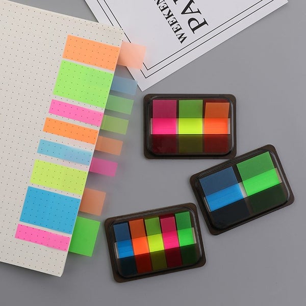 Fluorescent Color Self-adhesive Notepad Memo Bookmark Pull-out Carousel 7