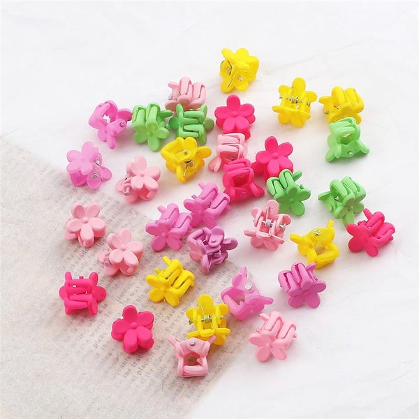 10/20/30/50Pcs/Set Flower Mini Hair Claws Colorful Crab Hair Clips Carousel 1