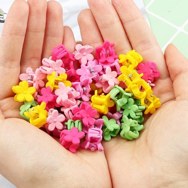 10/20/30/50Pcs/Set Flower Mini Hair Claws Colorful Crab Hair Clips Carousel 2