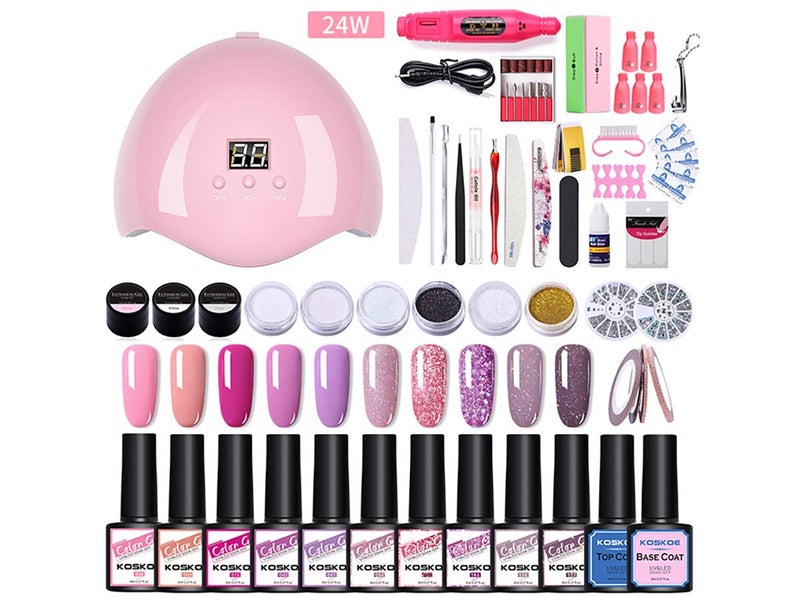 Gel Nail Polish Starter Kit UV/LED Lamp Manicure Set Drill Tools Polishes Polish Carousel 1