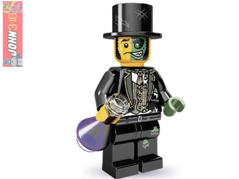 AWESOME LEGO COLLECTIBLE MINIFIGURE - SERIES 9 MR GOOD & EVIL Carousel 1