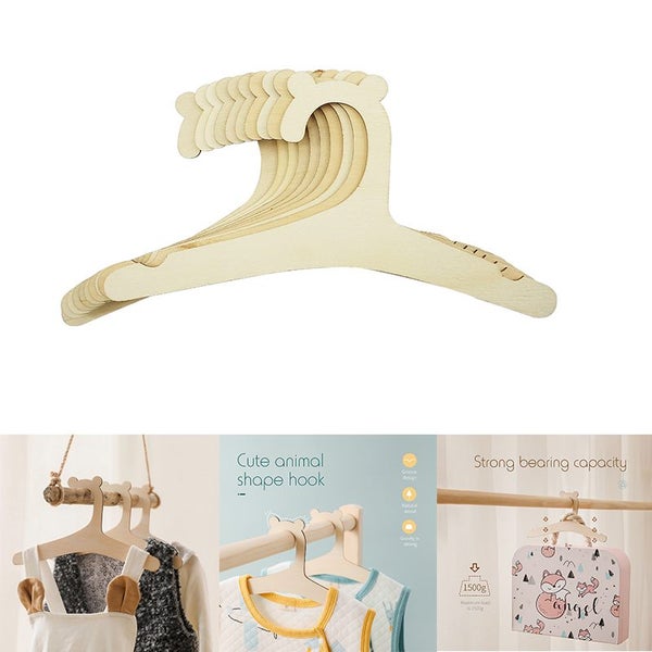 Baby Creative Hanger Rack Baby Wooden Clothes Hanger Home Room Carousel 2