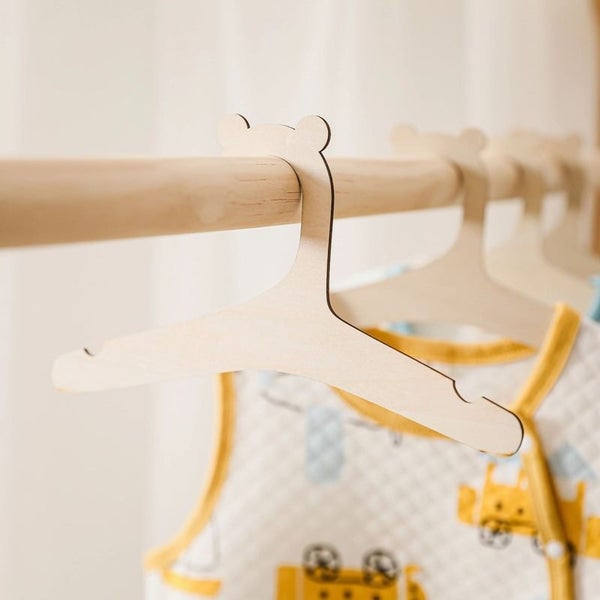 Baby Creative Hanger Rack Baby Wooden Clothes Hanger Home Room Carousel 7