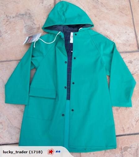 RAINCOAT with COTTON LINING, Childs Size 6-12 yr Carousel 1