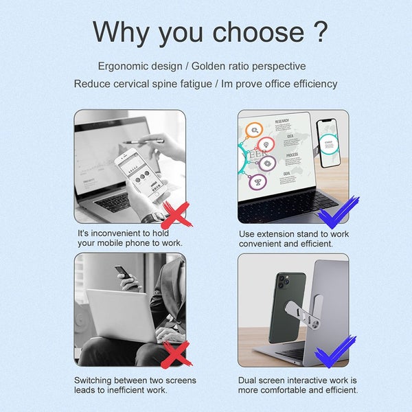 High Quality Smartphone Screen Support Holder Laptop Side Mount Carousel 7