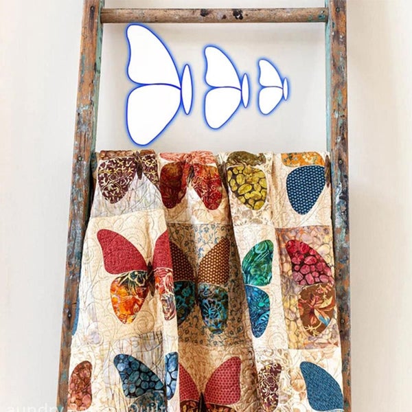 Beautiful Butterfly Template Ruler Tailor Sewing Patchwork Carousel 2