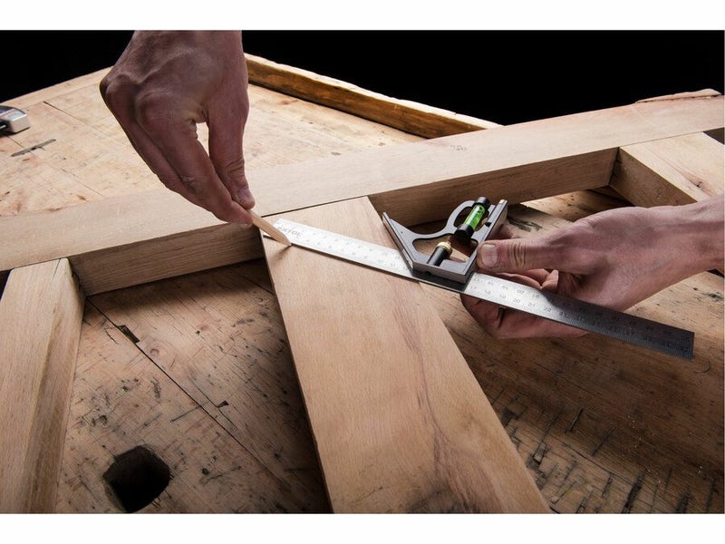 EXTOL Combination Square Ruler, Blade 2CR13, metric, 300mm Carousel 9