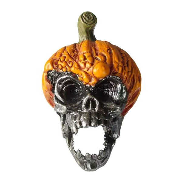 New Pumpkin Skull Head Model Halloween Statues Artificial Resin Skull Carousel 1