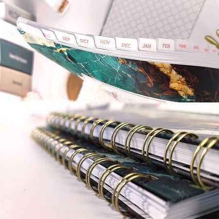 Notebook Flower Pattern Schedule Notebook Daily, A5 Hardcover Notebook Carousel 3