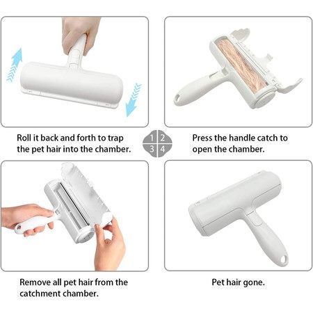 Lint brush pet hair remover, Animal hair removal dog hair remover Carousel 6