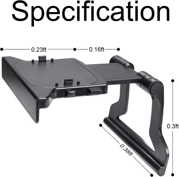 TV Top Shelf for Xbox 360 Kinect Sensor Mounting Clip TV Mounting Clip Black Carousel 1
