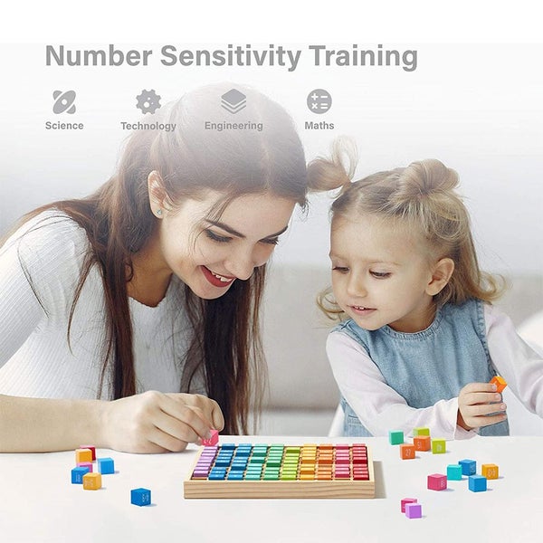 Wooden Math Multiplication Board Game Learning Toy Carousel 2