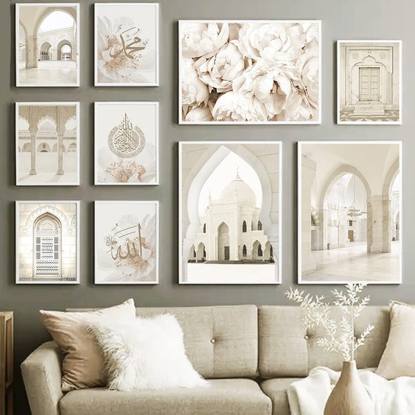 Beige Moroccan Painting Wall Art Modern Fashion Poster and Print for Carousel 2