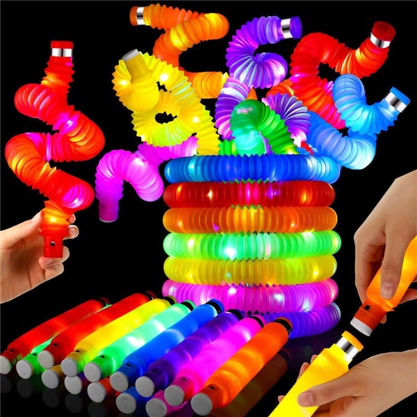 6pcs Pop Tubes Lighted LED Sensory Toys Party Supplies Carousel 2