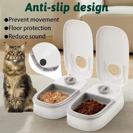 Digital Automatic Cat Feeder, Smart Pet Feeder with 48 Hour Timer Carousel 1