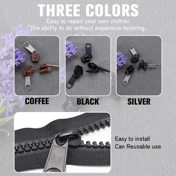 6 pieces/set of black or brown Instant Zipper universal Instant Fix Carousel 6