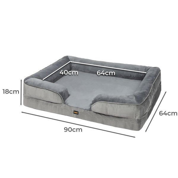 Pawz Memory Foam Pet Sofa Bed Cushion Dog Mat Washable Removable Orthopedic L Carousel 2