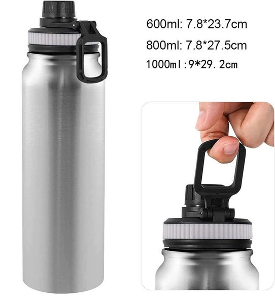 1000ml Large Capacity Outdoor Sports Thermos 304 Stainless Steel Carousel 7