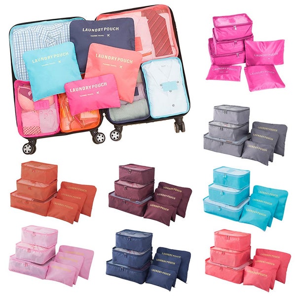 6 pieces Set Travel Organizer Storage Bags Suitcase Packing Carousel 2