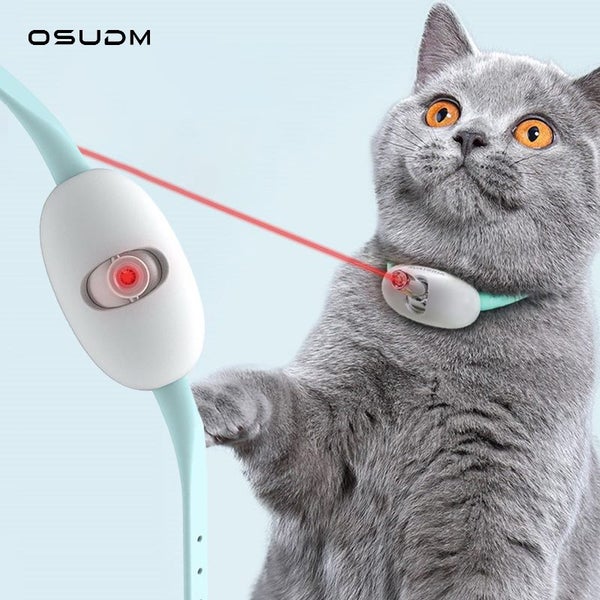 Smart Laser Teasing Cat Collar Electric USB Charging Carousel 1
