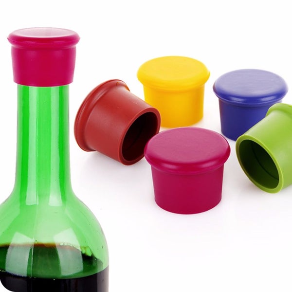 3pcs silicone wine stoppers Leak free wine bottle sealers for red Carousel 2