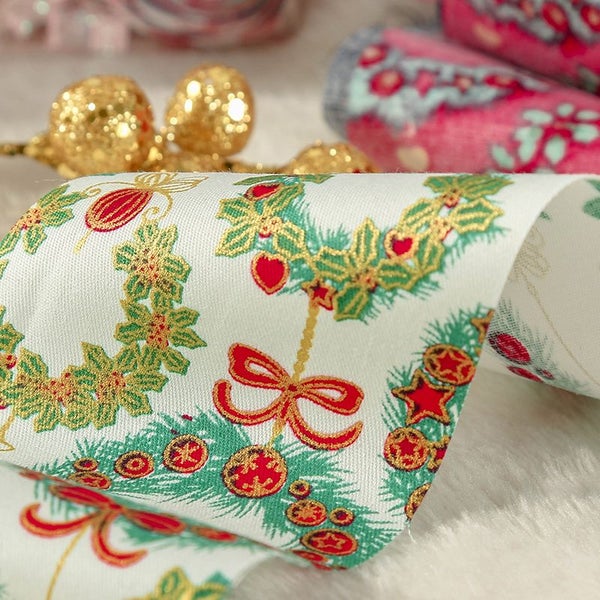 Jelly Roll Cotton Twill Fabrics Christmas Fabric For DIY Needlework Carousel 7
