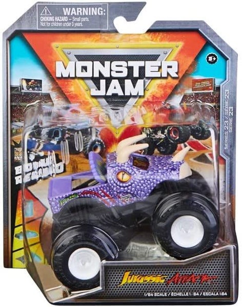 Monster Jam 1:64 Scale Series 23: Jurassic Attack Monster Truck Carousel 1
