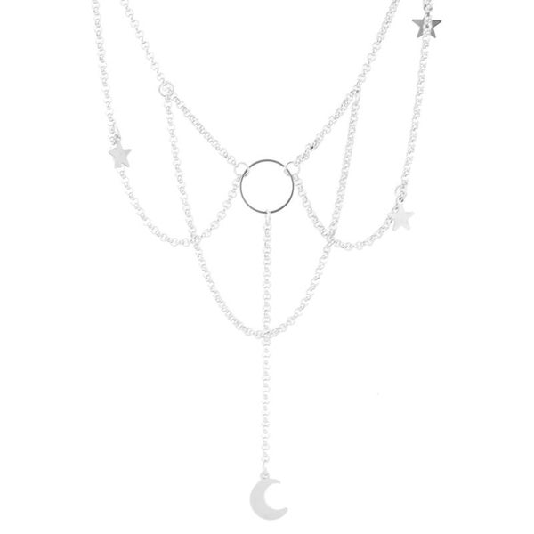 Daily Jewelry Make You Fashionable Moon Star Lovely Clavicle Chain Carousel 1