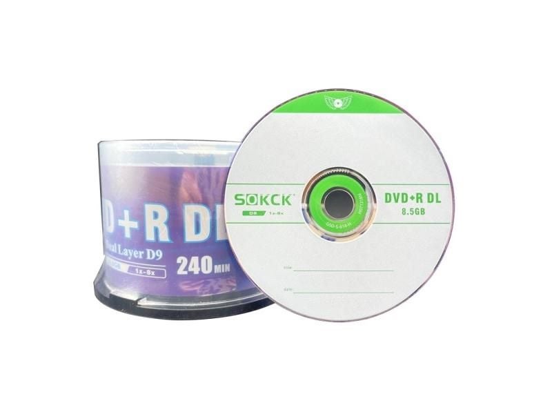 DVD Disc DVD R 8.5GB Dual Layer D9 8X 240min 50pcs/lot Carousel 2