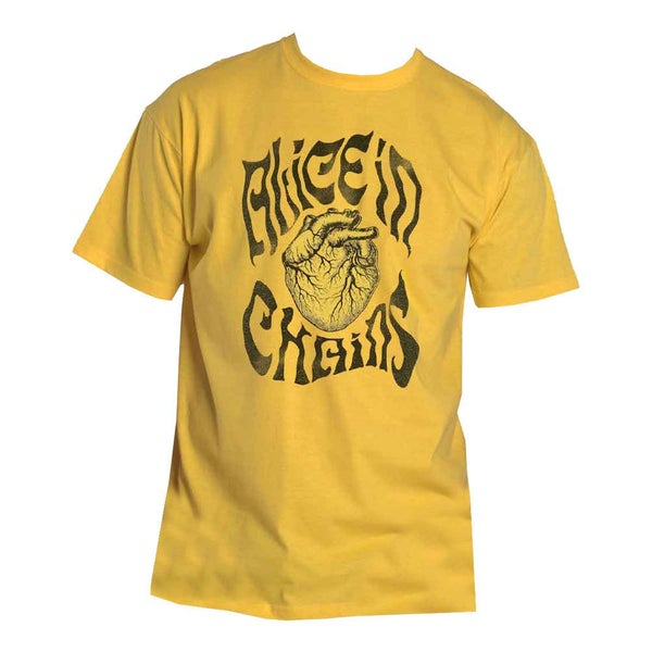 Alice in Chains T Shirt Transplant Band Logo new Official Mens Yellow Carousel 4