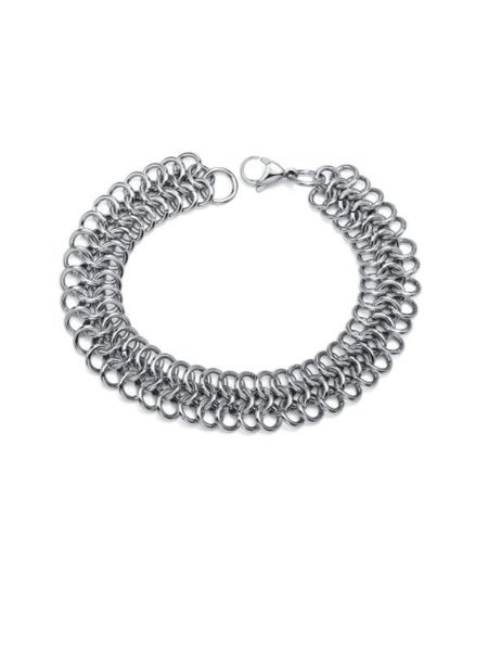Men's Titanium Steel Trio Link Bracelet Carousel 1
